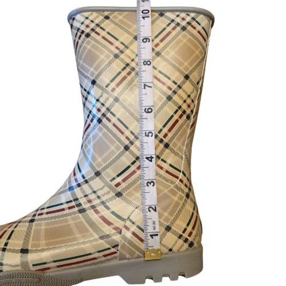 Sperry Top Sider Plaid Waterproof Rubber Boot Women's Size 10 Tall Rain Boots - Picture 8 of 14